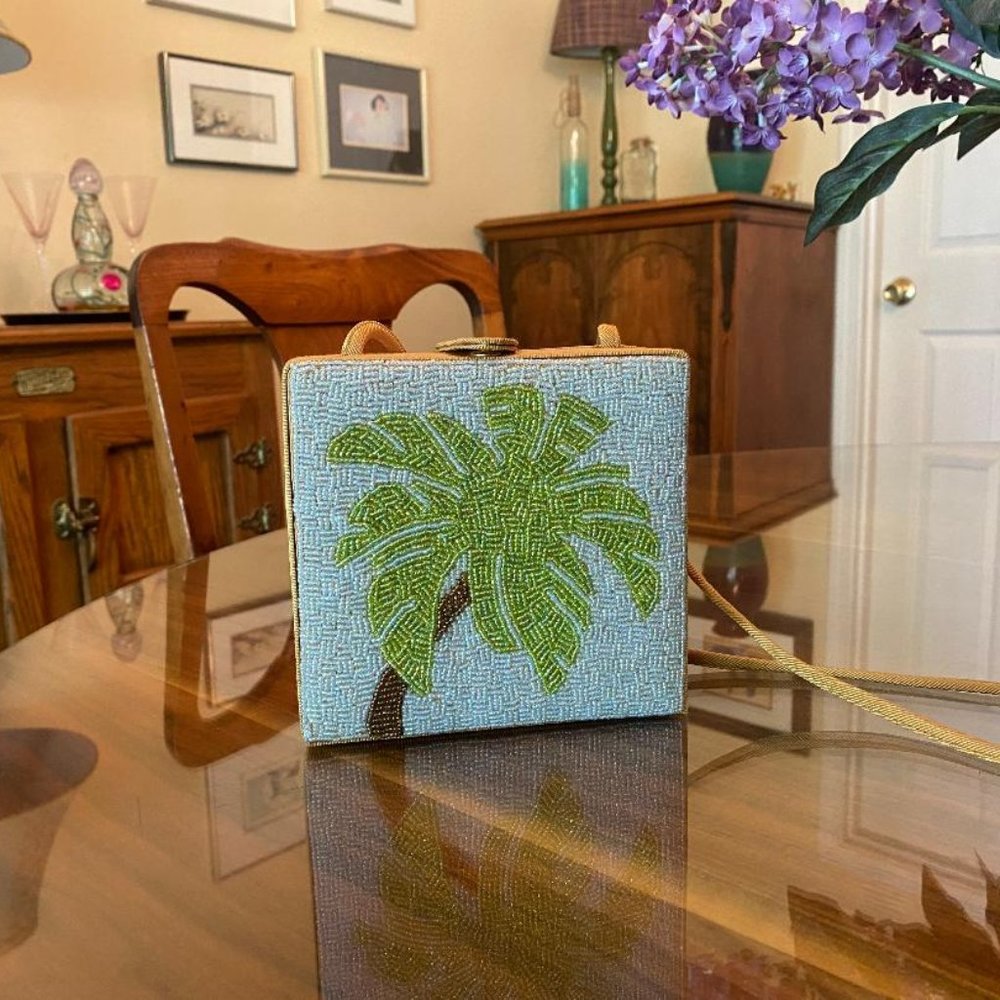 Tommy Bahama Beaded Palm Tree Purse